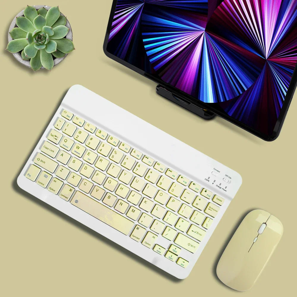 Tablet Wireless Keyboard For iOS Android Windows For iPad Huawei Samsung Xiaomi Teclado Bluetooth-compatible Keyboard and Mouse