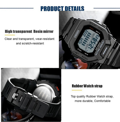 New OHSEN Green Hombre Male Digital Watches 5ATM Dive Man Mens Sports Wristwatches Hand clocks Man Watch Reloj Masculino