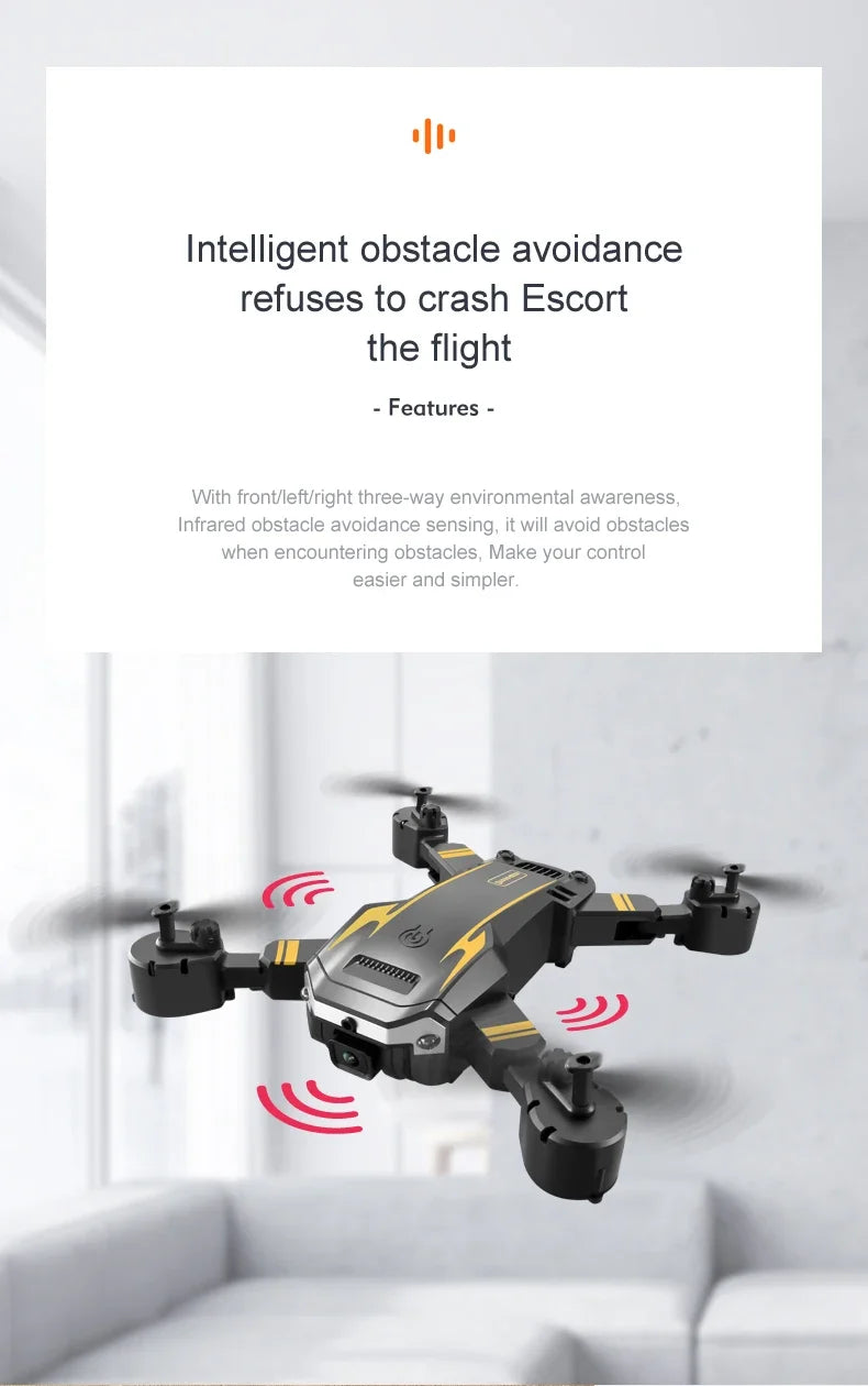 S6 Mini Drone Professional 4K HD Camera For XIAOMI Optical Flow Localization 3sided Obstacle Avoidance Quadcopter Toy Gift