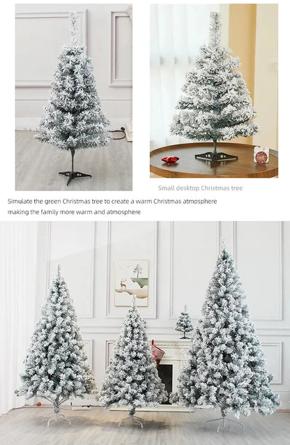 90/120/150/180cm Christmas Tree Decoration Set White Christmas Trees Ornaments Snow New Year Party Holiday Outdoor Home Decor