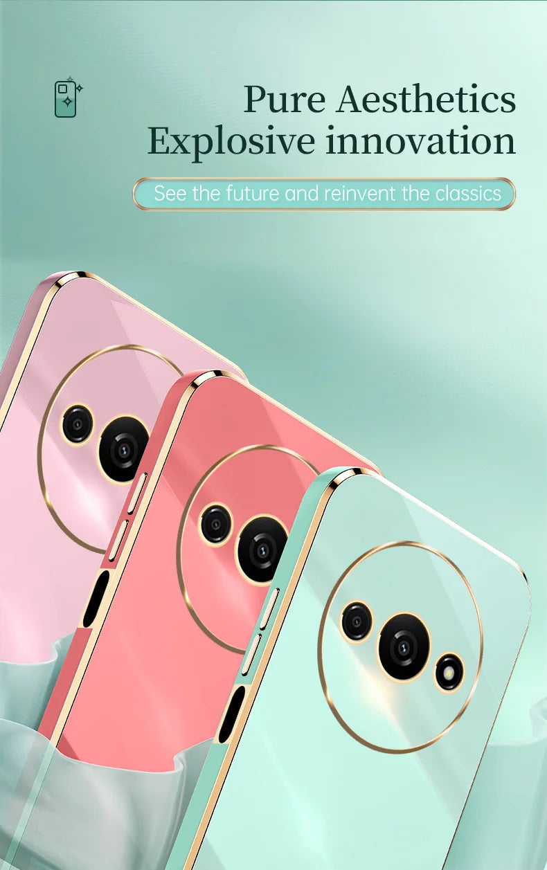 For Redmi A3 Case Soft TPU Case Anti-Fingerprint Camera Protection Cover For Xiaomi Redmi A3