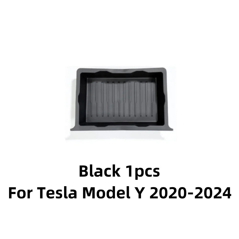 Compatible for Tesla Model Y 2020-2024 Under Seat Storage Box,Under Seat Drawer Storage Box Hidden Organizers Black Accessories