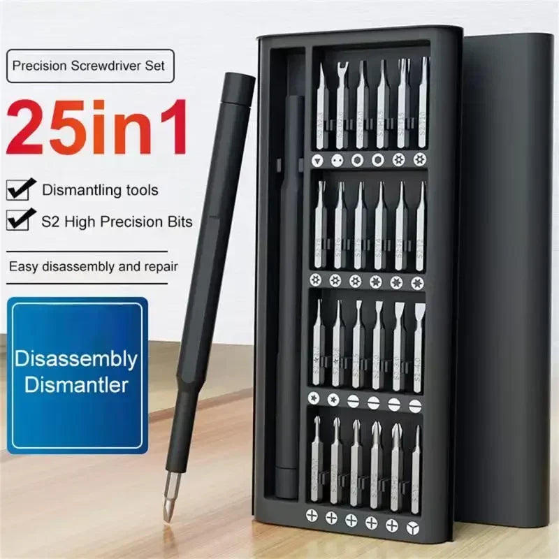 Precision Screwdriver Set 25 in 1 Mini Repair Tool Kit Torx Phillips Magnetic Screw Driver Bits for Xiaomi Iphoine Laptop Watch