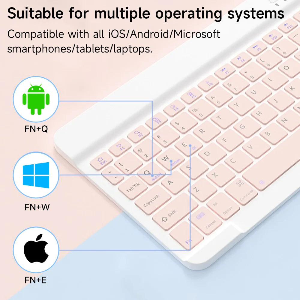 Wireless Keyboard For IOS Android Windows for iPad Keyboard Air Mini Pro Bluetooth Keyboard Mouse For Apple Xiaomi Huawei Tablet