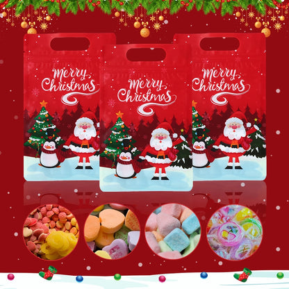 Christmas Penguin Santa Zipper Stand Bag Navidad Natal Noel Candy Cookie Bag Merry Christmas Decor For Home 2024 New Year 2025