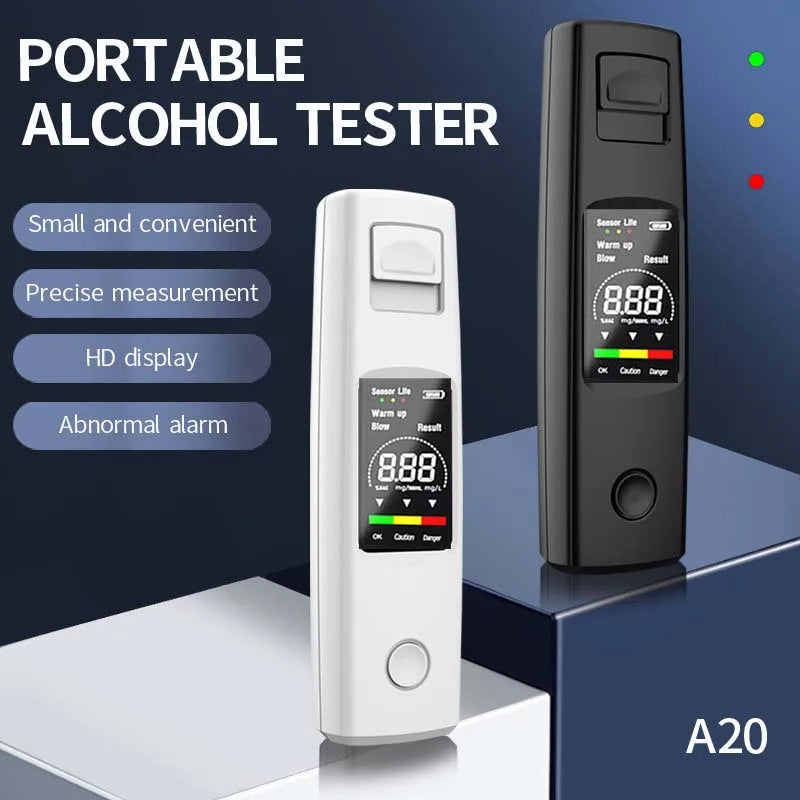 Portable Alcohol Tests Professional High Sensitivity Breathalyzer Alcohol Test Type-C Charging Digital Breath Alcohol Tester