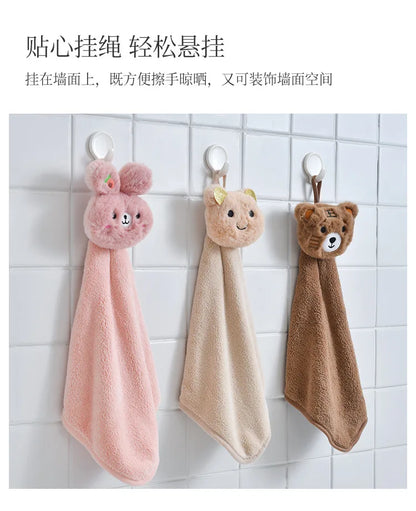 Kids Cute Cartoon Animal Hand Towels for Baby Bath Hand Dry Towel Kids Children Microfiber Towel Quick Drying Hanging Hand Towel