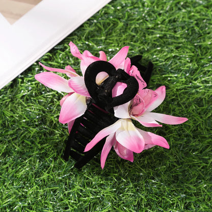 AWAYTR Phalaenopsis Flower Hair Claw Clips for Women Girls Hair Clip Barrette Gladiolus Hair Clamps Headwear Hair Accessories