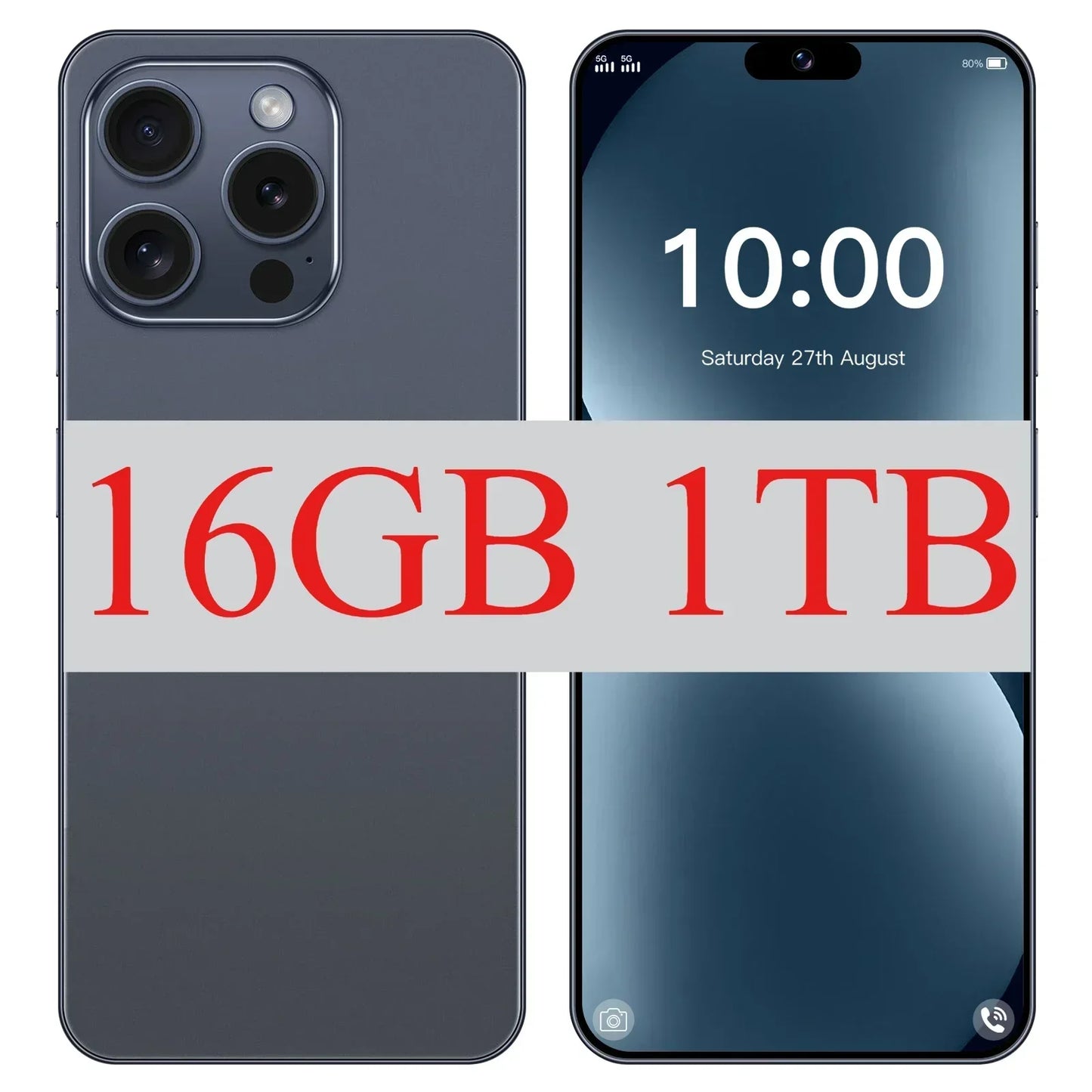 Brand New Original 16GB+1TB for Mobile Phones 6.8 Inch XS15 Pro Full Screen 4G 5G Cell Phone 6800mAh Smartphone Global Version