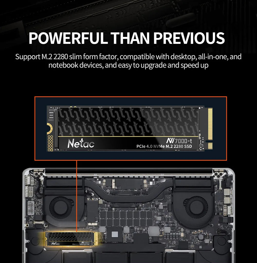 Netac SSD 1tb 2tb SSD NVMe M2 4tb 512gb PCIe 4.0 x4 M.2 2280 Disk Internal Solid State Drives NVME SSD for PS5 Laptop NV7000t