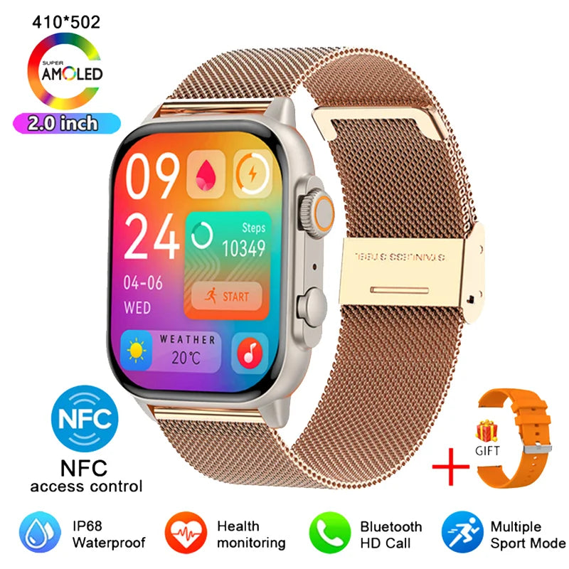 2024 New NFC Smart Watch AMOLED Screen Always Display The Time PK Ultra Series HK 8 Pro max Smartwatch Men Waterproof Watches