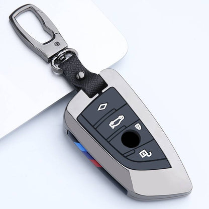 Luxury Car Key Case Cover Fob Smart Keyring Holder for For BMW X1 X3 X5 X6 Series 1 2 5 7 F15 F16 E53 E70 E39 F10 F30 G30 Alloy