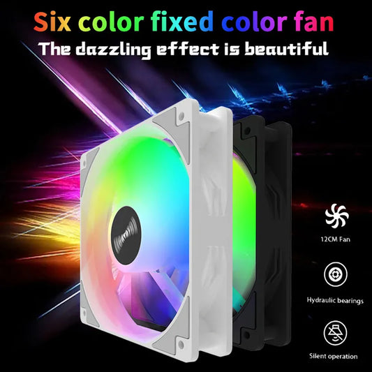 120x120x25mm 12V PC Cooler RGB Fans For Computer Case Air Cooling