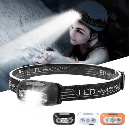 Pack 1-10 Rechargeable Sensor Headlamp LED Headlight Torch Waterproof Work Light Outdoor Camping Search Light Fishing Head Light