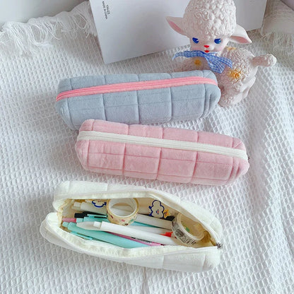 Kawaii Pencil Case Pillow Large Capacity Cosmetic Bag Cute Back To School for Girls Office Students Supplies Stationery