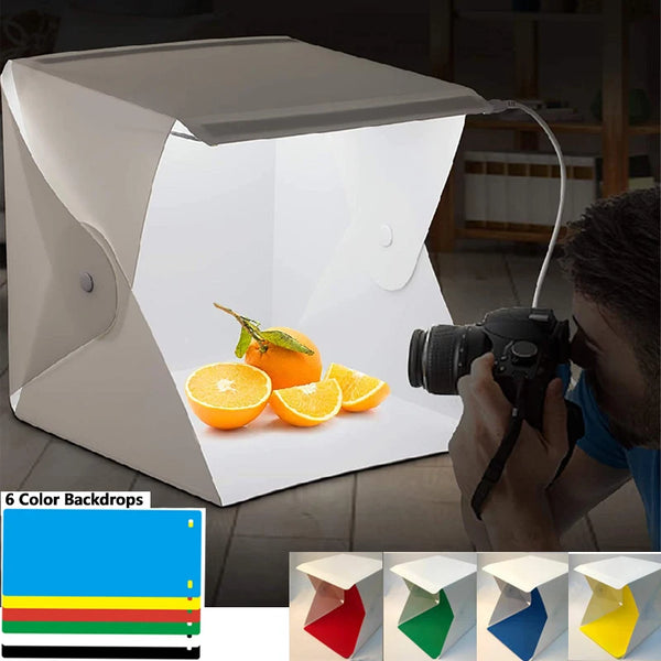 Softbox portatile Photobox Light Folding Box per studio fotografico Cubi a doppio LED per scattare foto Prodotti Tenda da tiro