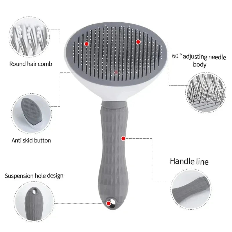 Pet Dog Brush Cat Comb Self Cleaning Pet Hair Remover Brush For Cats Dogs Grooming Tools Pets Dematting Comb Dogs Accessories