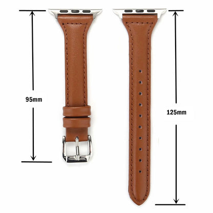 Slim leather strap for Apple Watch band ultra-2 49mm series 7 8 9 41mm/45mm 38mm/42mm Wrist bracelet iWatch SE 6 5 4 3 40mm/44mm