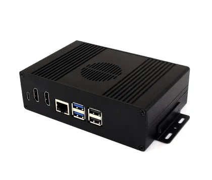 Waveshare Multi-functional All-in-one Mini-Computer Kit Designed for Raspberry Pi 5, Aluminum Alloy Case Option for PCIe adapter