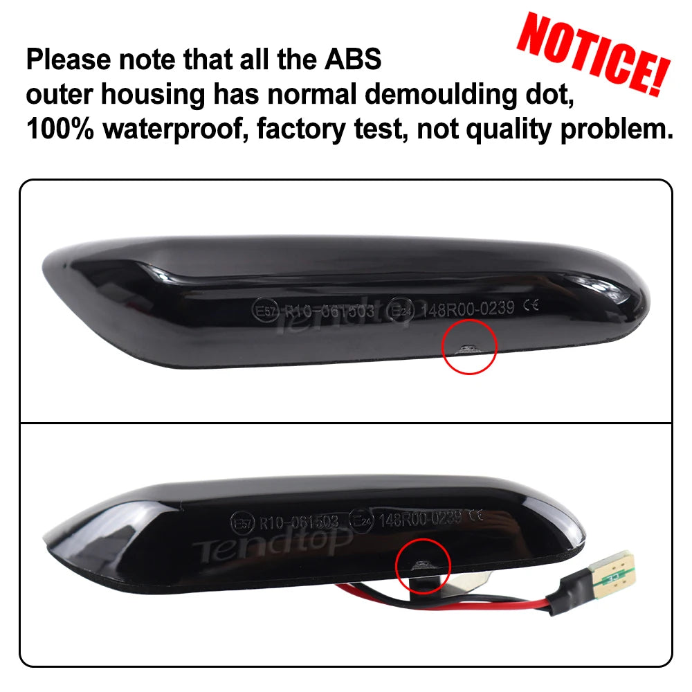 LED Dynamic Side Marker Mirror Indicator Lamp Flowing Water Turn Signal Light For BMW E90 E91 E92 E93 E60 E87 E82 E61 E46 X1 X3