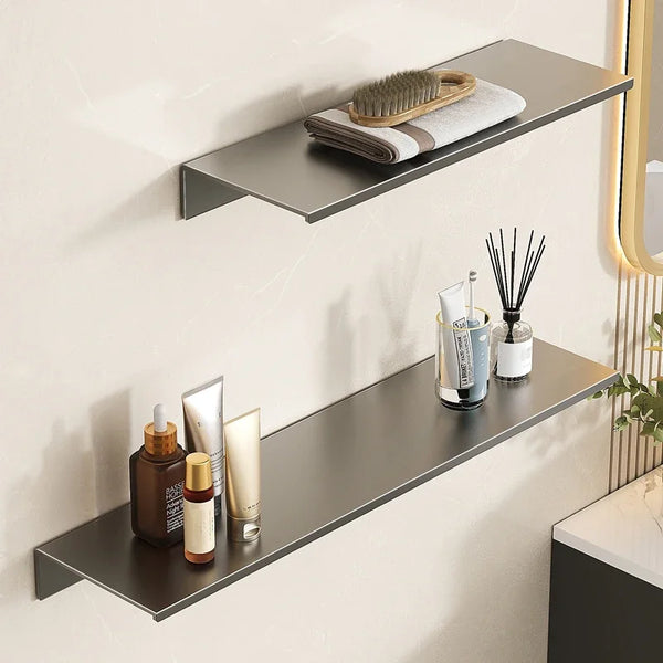 Accessori per il bagno Mensole da bagno in alluminio spaziale nero Mensola da parete per cucina Mensola portaoggetti per doccia 30-50 cm Organizzatore per soggiorno