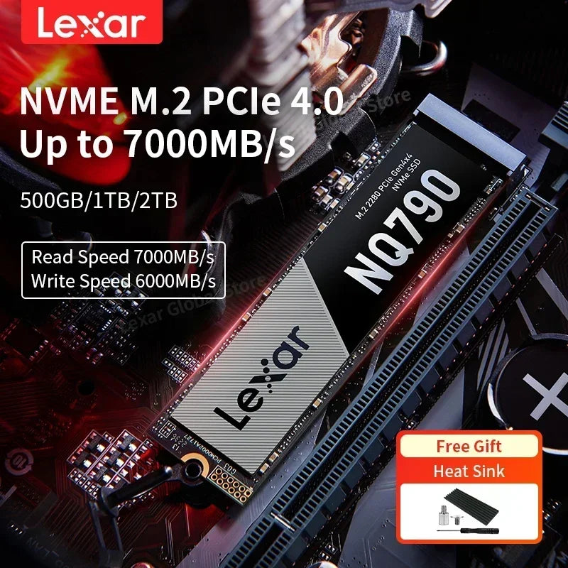 Lexar ssd nvme m2 NQ790 Solid State Drives Interface Protocol PCIe4.0x4 2TB 1TB Gaming Entertainment SSD for PC/Laptop/PS5