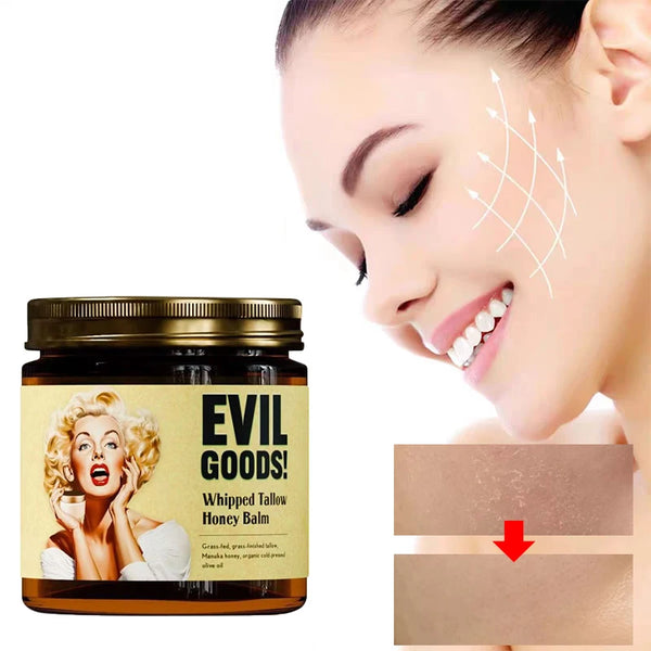 Crema idratante al burro di sego, prodotti naturali per la cura della pelle, idratazione profonda e duratura, adatta a tutti i tipi di pelle. Crema per il corpo.