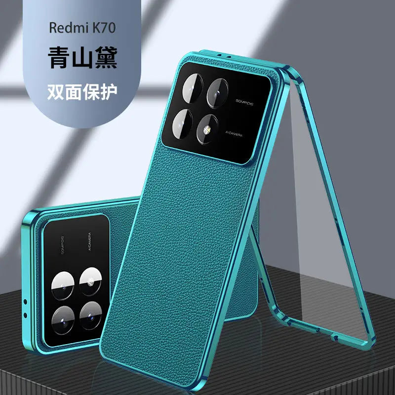 360 Full Case For Poco X6 Pro Redmi K70E Double Sided Protection Tempered Glass Leather Phone Cover For Redmi K70E Poco X6Pro 5G