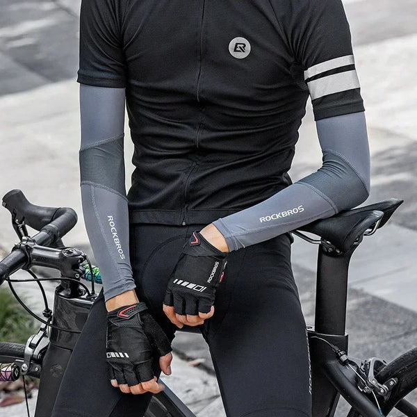 Scaldabraccia in tessuto Ice ROCKBROS per corsa e campeggio, manicotto da basket, manicotto da corsa, manicotto da ciclismo, attrezzatura di sicurezza per sport estivi