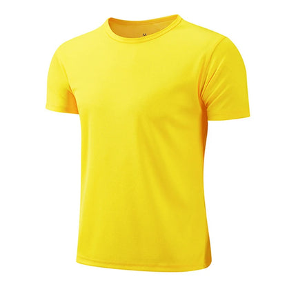 Men Breathable Bodybuilding Sport t Shirt Short Sleeve Football t-Shirts Men Quick Dry Running Gym Shirt Fitness Soccer Jersey