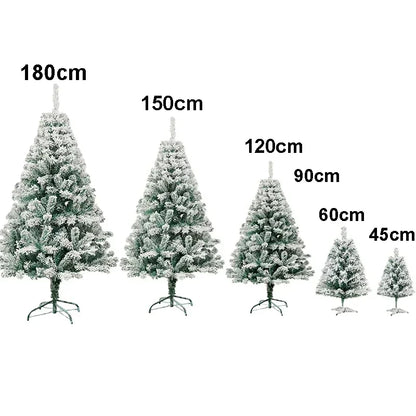 90/120/150/180cm Christmas Tree Decoration Set White Christmas Trees Ornaments Snow New Year Party Holiday Outdoor Home Decor