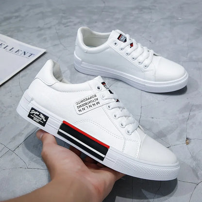 Fashion Leather Men's Canvas Shoes Autumn High-Top Casual Shoes for Men Non-Slip Male Sneakers 2024 New Winter Tenis Masculino