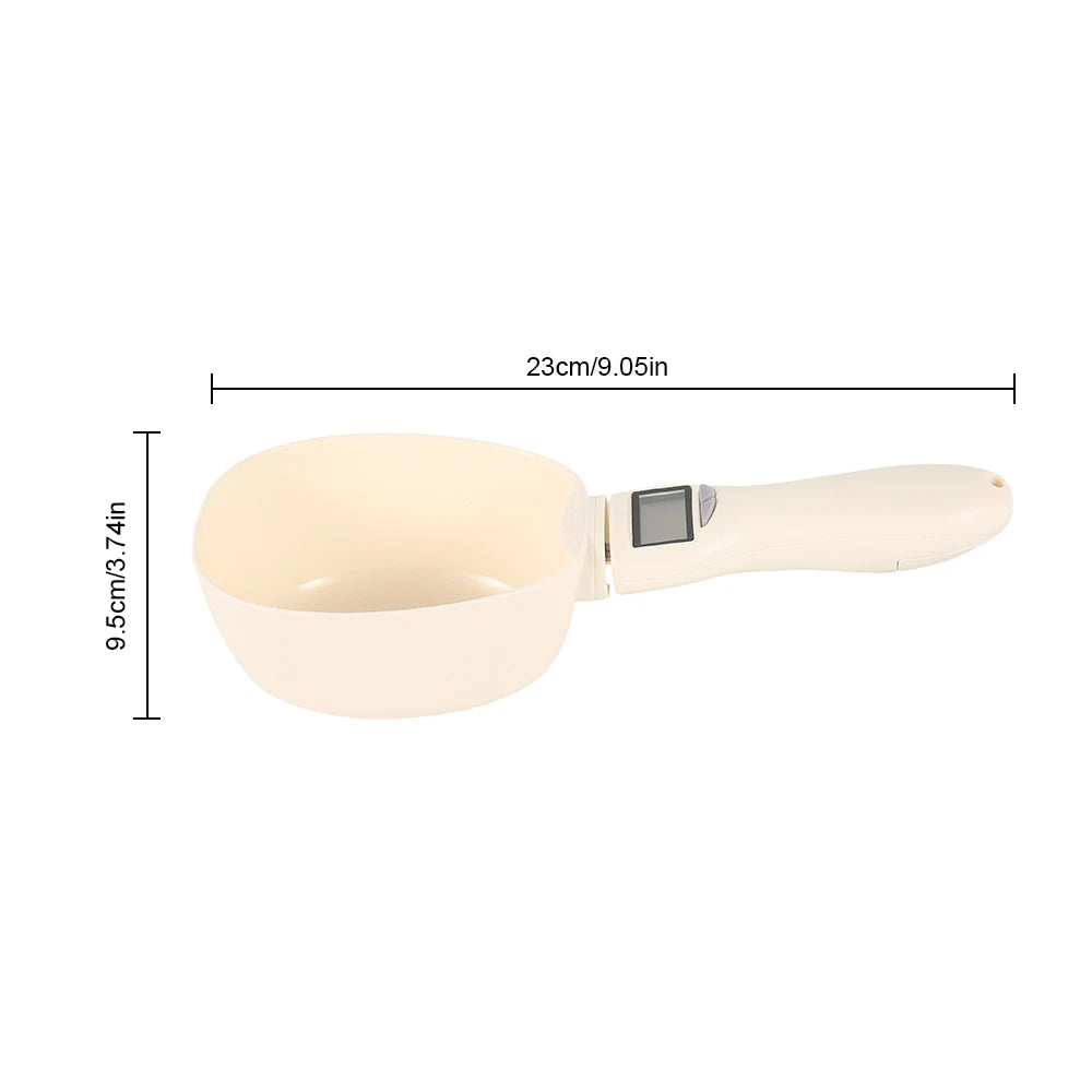 Pet Food Measuring Scoop Food Scale Electronic Dog Cat Feeding Bowl Detachable Measuring Tool Digital Display Weighting Spoon