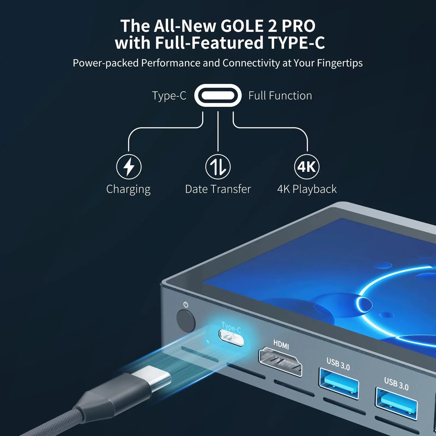 Higole Gole 2 Pro 5.5'' Intel N5095 Mini PC Windows 11 WiFi5 16GB 256GB 2500mAh 4K Desktop Computer Touch Screen Windows Tablet