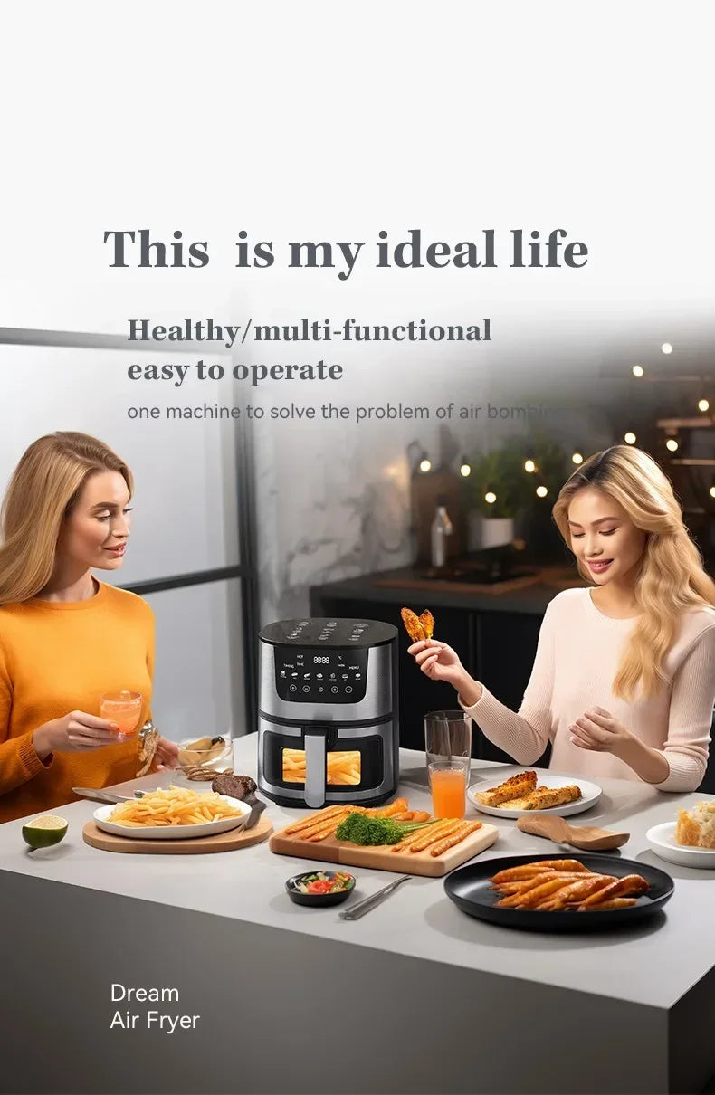 7L Electric Air Household Fritadeira Fryer Intelligent French Fry Machine with Large Capacity Electric Fryer