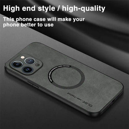 Magnetic For Magsafe Leather Case For iPhone 15 14 Pro Max 14pro 12 13 Pro Max 11 16 Luxury Wireless Charge Shockproof Cover