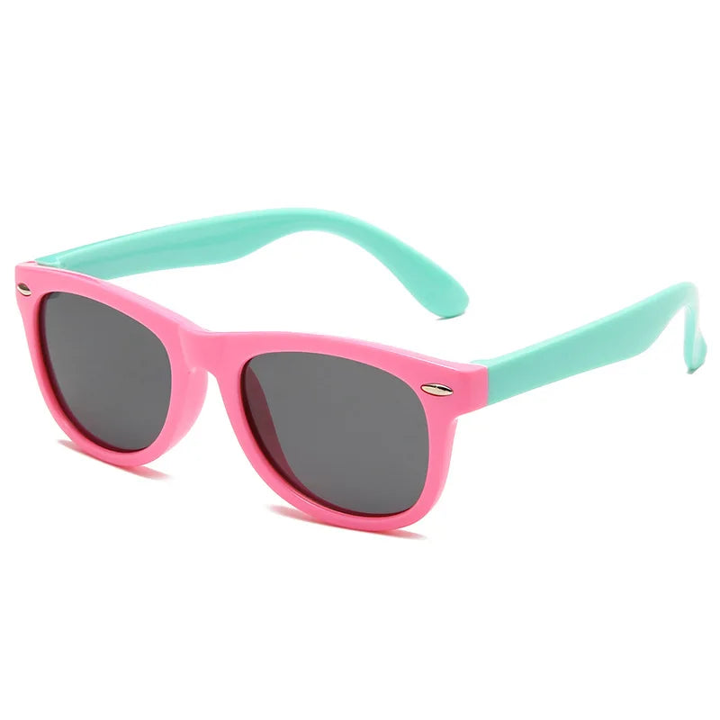 Classic Kids Silicone Sunglasses UV400 Eyewear for Boys Girls TR90 Goggles Children Sunglasses UV Protection Kids Eyewear