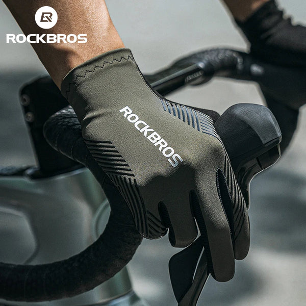 Guanti da ciclismo ROCKBROS, guanti primaverili ed estivi, touch screen, antiscivolo, traspiranti, per MTB, bici da corsa, fitness, palestra, motore