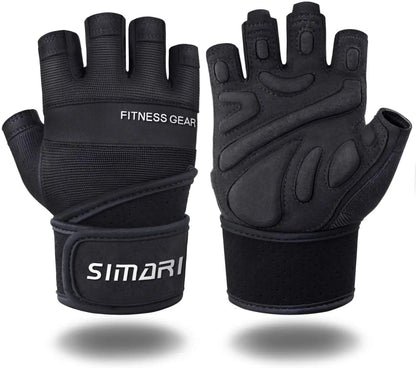 Gym Gloves Fitness Weight Lifting Body Building Wrist Wrap Training Sport Half Finger Workout Fitness Gloves for Men Women