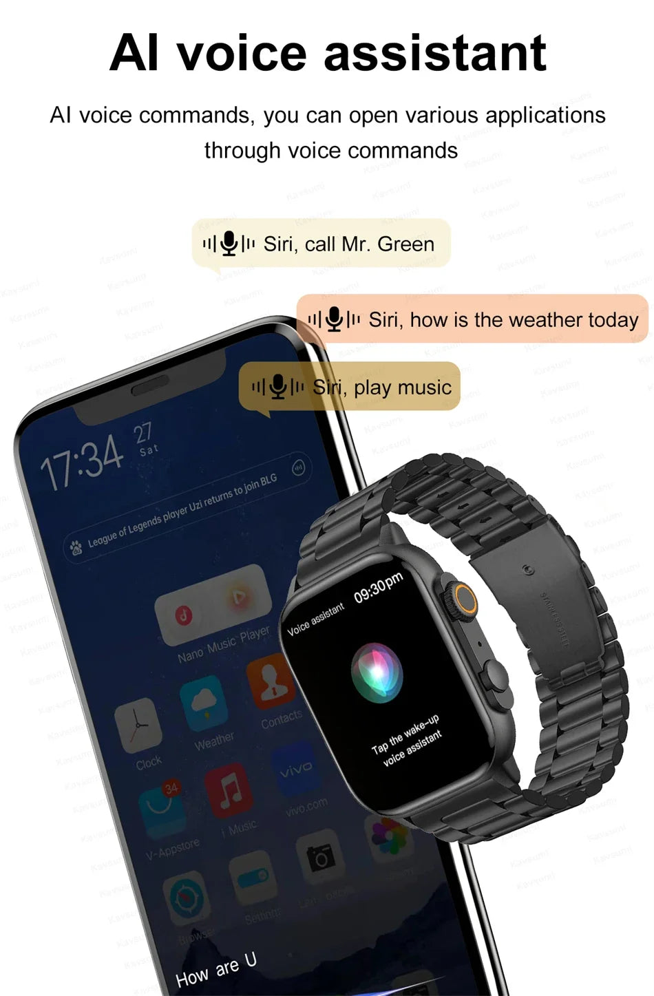 2023 Ultra Smart Watch Men Series 8 47mm 2.0inch High Refresh Rtae AMOLED Screen NFC Bluetooth Call Smartwatche for Apple