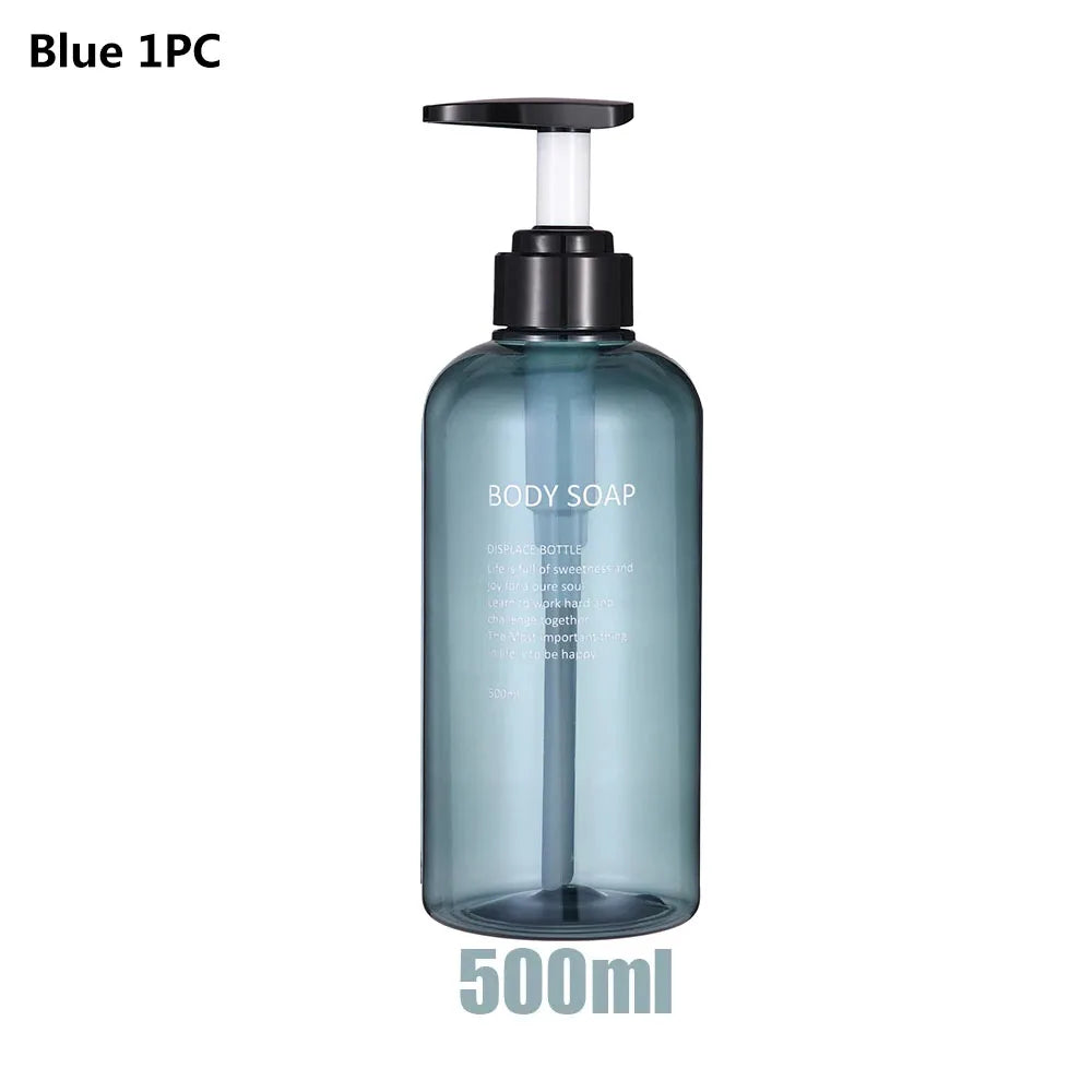 Refillable Shampoo Conditioner Body Wash Dispenser Set Printed Letters Bathroom Soap Bottle Dispenser Shower Pump Shampoo 1PC3PC