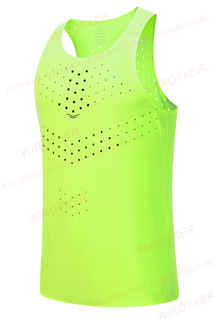 Men Gym Shirt Street High Quality Sleeveless T-shirts Quick Dry Tank Tops Workout Fitness Singlets Mesh Breathable Sport Vest