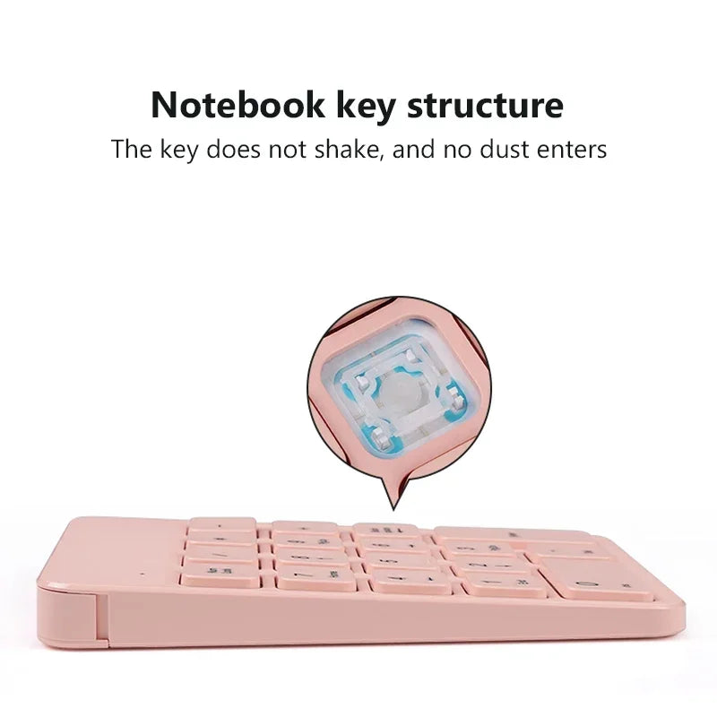 2.4GHz Wireless Numeric Keypad Numpad 18 Keys Small-size Digital Keyboard for Accounting Teller Tablets Computer Laptop Notebook