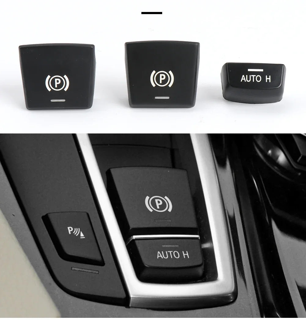 Car Parking Brake Handbrake P Button Switch Cover Auto H Caps For BMW 5 7 X3 X4 F Series F01 F02 F10 F12 F15 F16 F25 F26