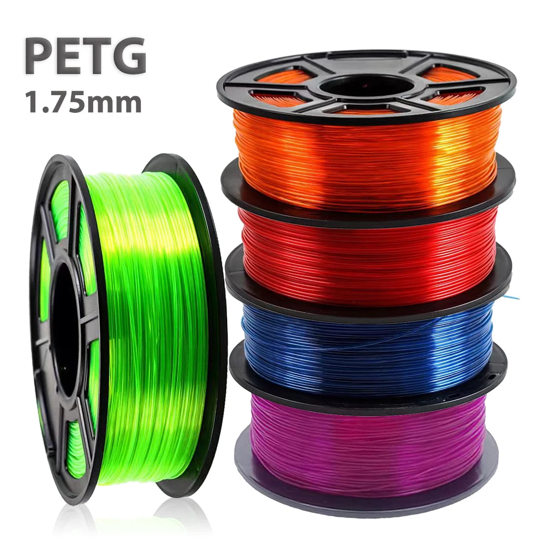 250g 500g 1Kg PETG 3D Printer Filament Consumables Transparent Red 1.75MM 3D Printing Materials For Petg Material 3D Printer