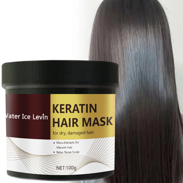 Maschera magica alla cheratina per capelli, riparazione rapida in 5 secondi, capelli crespi e danneggiati, morbidi, lisci e lucenti, lisciante, idratazione profonda.