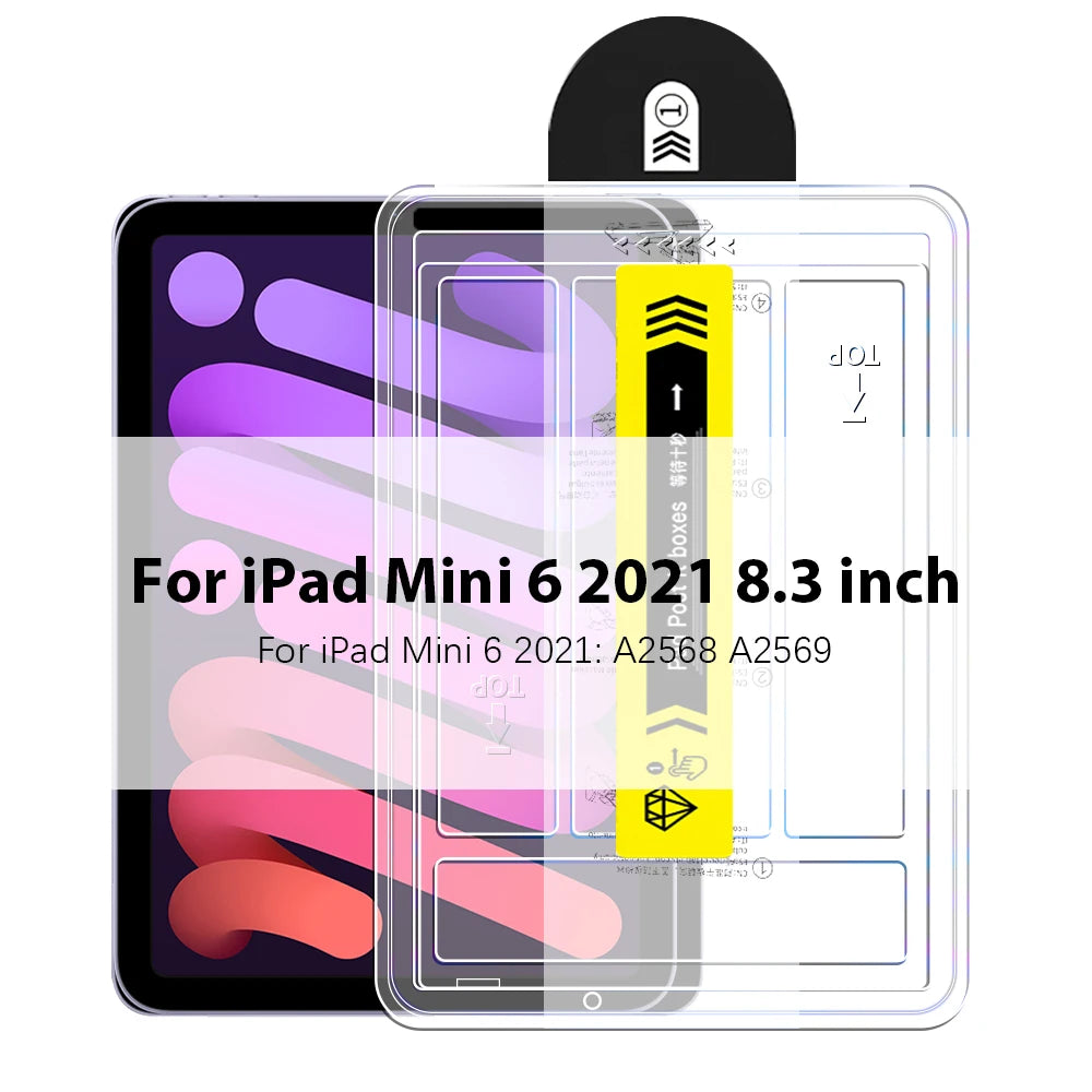 Tempered Glass Screen Protector For Ipad Pro 13 11 M4 M2 2024 12.9 10 9 10th 9th Generations Air 5 4 3 Mini 6 8th 10.2 10.9 Film