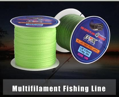 FTK 114M 4 Strands PE Braided Wire Fishing Line 125Yards 0.10mm-0.40mm 8LB-60LB Incredibly Strong Multifilament Fiber Line