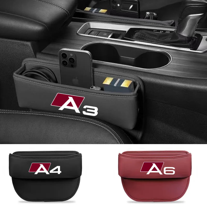 Car Special Seat Crevice Storage Box Seat Slit Catcher Organizer for audi sport RS A1 A3 A4 B7 B8 A5 A6 A7 A8 Q3 Q5 Q7 Q8 TT