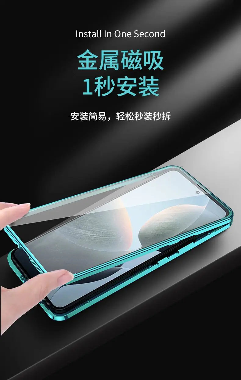 360 Full Case For Poco X6 Pro Redmi K70E Double Sided Protection Tempered Glass Leather Phone Cover For Redmi K70E Poco X6Pro 5G